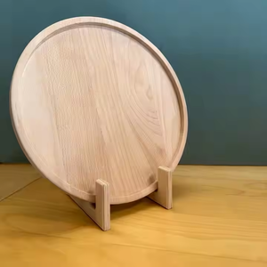 Plato decorativo y para servir de madera natural, ecológico y abastecido para fiestas elegantes de glowin fashion - Product Image 4