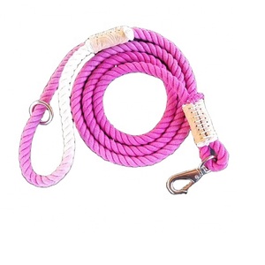 Nylon tressé personnalisé de haute qualité motif solide de luxe écologique durable naturellement Ombre laisse de chien en laiton Snap - Product Image 1