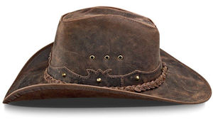 Sombrero de Vaquero de Cuero de Primera Calidad, Estilo Country Clásico, Diseño Personalizable para Uso Prolongado, Viajes al Aire Libre, Fiestas, Casual - Product Image 4