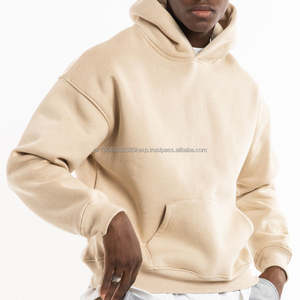 Blank Plus Size Pullover Sweatshirt High Quality 100% Cotton <b>Oversized</b> Custom Logo Organic Cotton <b>Fleece</b> Cropped <b>Hoodie</b> <b>Men</b> - Product Image 1