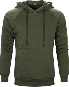 Sweat à capuche d'entraînement athlétique grande taille pour hommes pull sans manches de haute qualité coupe ajustée vêtements de sport unis doublés anti-rétrécissement - Product Image 1