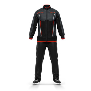 Trajes de chándal de alta calidad con logotipo personalizado, pantalones de chándal acampanados de algodón en blanco y conjunto de Sudadera con capucha y cremallera completa, chándal para hombres - Product Image 2