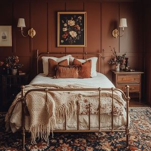 Cama de latón para dormitorio principal de lujo con patrones clásicos hechos a mano y fuerte calidad de construcción tradicional - Product Image 6