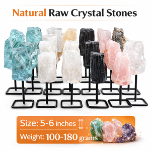 Pierre brute naturelle non taillée, spécimen de pierres précieuses, améthyste, cristal de guérison, présentoir, fournisseur en gros, boutique en Inde, 5-6 - Product Image 2
