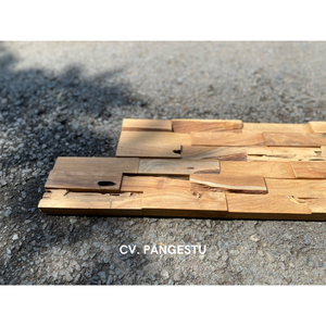 Panel de Pared de Madera de Teca Reciclada Moderna en 3D, Hecho a Mano, Sólido, Insonorizante, con Patrón Geométrico Decorativo para Apartamentos y Hoteles - Product Image 3