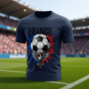 Maglia da Calcio Unisex Francia WC 2026, T-Shirt Tricolore con Grafica per Tifosi, Top per Giornate di Partita e Feste, Maglietta Promozionale - Product Image 3