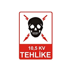ป้ายเตือนอันตราย 10.5 KV สำหรับผลิตภัณฑ์ MV&HV - Product Image 1