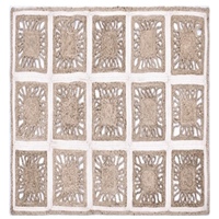 Tapis en jute 100 % naturel et écologique, tressé à la main, tissé, taille personnalisée, design moyen, vente directe en gros du Bangladesh