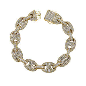 Pulsera de Cadena Cubana con Diamantes Moissanite VVS1, Joyería Fina, Certificación IGI, Pulsera de Cadena y Eslabones para Hombre, Regalo - Product Image 4