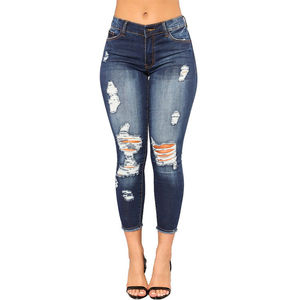 Women's <b>Denim</b> Baggy Jeans Pant Factory-Made New Style Casual Wear Mid Patches Cheap Price <b>Trousers</b> for Ladies - Product Image 5