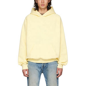 Sweats à capuche pour hommes en coton unisexe avec logo personnalisé imprimé broderie épaisse de luxe hiver survêtement lourd en vrac teint en plaine - Product Image 6