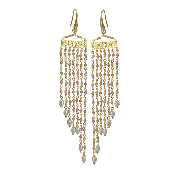 พีชมูนสโตนไข่มุกสีขาว