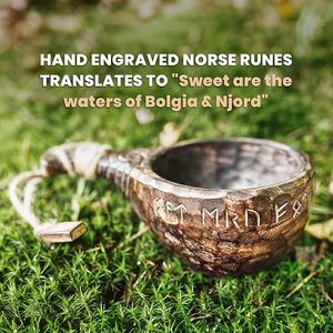Tasse Kuksa en bois traditionnelle, faite à la main, pour l'aventure en plein air, finition naturelle, tasse à café ou à thé en bois Kuksa artisanale - Product Image 3