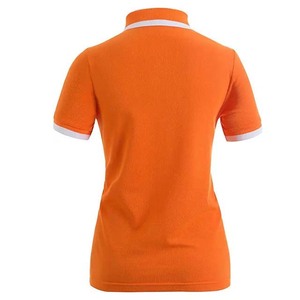 <b>Orange</b> Color With White Trim Women's Clothing <b>Polo</b> Shirts Cotton Material Breathable - Product Image 5