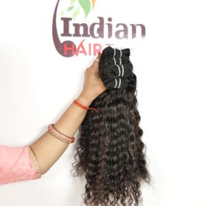 100% couleur naturelle noir Machine Double trame matière première aucun traitement chimique vierge bouclés temple indien faisceaux de cheveux humains - Product Image 3