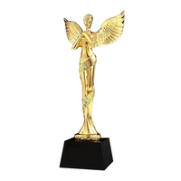 Trophée musical personnalisé en métal, trophée de récompense, décoration intérieure, cadeaux, trophées plaqués or, sculpture d'animaux, décoration intérieure