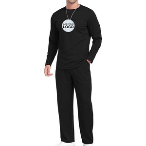 Conjunto de chándal de 2 piezas para hombre, sudadera informal con cuello redondo, conjunto de pantalones de chándal, chándal - Product Image 6
