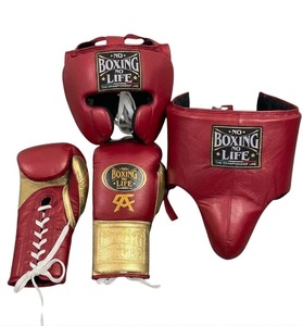 Wholesale Custom Made No Boxing No Life Boxing Equipment Training Kit With Genuine Leather Gloves Oem Head Guard Groin For Adult - Product Image 3