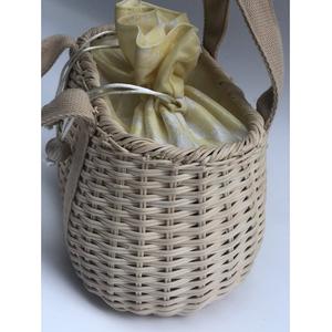 Sacs à main en rotin naturel écologiques, à la mode, avec deux poignées pratiques, décoration florale unique - Product Image 2