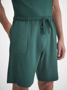 Conjunto de Camiseta y Pantalones Cortos de Algodón de Color Verde Sólido para Hombre, Cuello Redondo, Ropa Casual de Verano, Tejido Transpirable - Product Image 5
