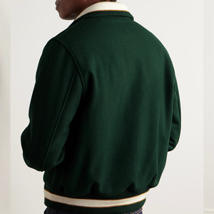 Chaqueta de Cuero Personalizable para Hombre, Estilo Universitario, de Poliéster y Algodón, con Cuello Alto, Logotipo Frontal, Acolchado de Diamantes, con Capucha, Vintage, Invernal, Resistente al Viento - Product Image 2