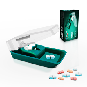 OTICA - Meilleur coupe-pilules et séparateur de comprimés - Utilisation quotidienne - Coupe en toute sécurité les pilules et les comprimés de vitamines - Fabriqué en Inde - Soins personnels - Product Image 1