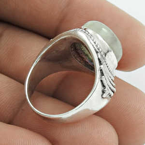 Anillo de Plata de Ley 925 con Piedra Lunar Arcoíris Natural, Joyería Hecha a Mano, Venta al por Mayor, Proveedores de Anillos Boho - Product Image 4