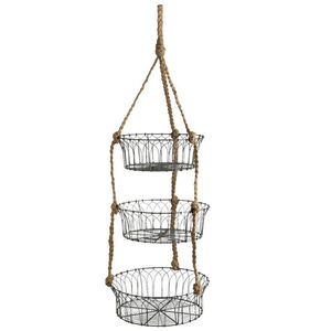 Cesta de fruta colgante de 3 niveles de metal, cesta de hierro forjado, cesta de utensilios de cocina, cesta de encimera, cesta de granja - Product Image 5