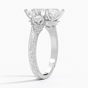 Anillo solitario de plata con estilo 925, MARQUESA, Diamante cultivado en laboratorio, compromiso de lujo, aniversario, regalo de boda para fiestas clásicas - Product Image 3