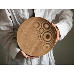 Plateau de service en bois rond personnalisé pour fruits, café, thé, présentoir, plateaux décoratifs élégants et écologiques pour la maison - Product Image 5