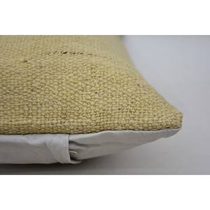 <b>Beige</b> Wool Kantha Patchwork Pillow 12x24 Inch Woven Luxury Bedding Embroidered Vintage Fluffy Square Print <b>Throw</b> Pillow - Product Image 4