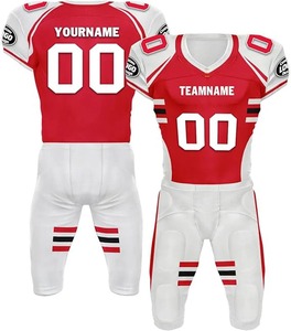 Uniformes de football américain à manches courtes imprimés par transfert de chaleur en polyester 100% respirant personnalisé de qualité supérieure Logo de l'équipe Adulte de grande taille - Product Image 3