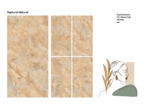 ANNEXY 800x1600mm Carreaux en porcelaine brillante Conception sans fin pour les intérieurs de murs et de sols sans soudure Antidérapant pour les maisons, les villas et les centres commerciaux - Product Image 2