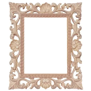 Decorative Furniture Parts Modern Mirror Frames Carved Wooden Decorative Picture Photo Frame