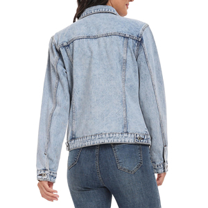 Women's Summer Thickened <b>Cotton</b>-<b>Padded</b> Denim Coat with Fur Collar Trendy Winter Outwear Keeps Warm Jacket - Product Image 4