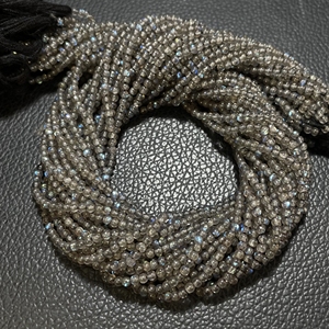 Cuentas de forma redonda lisa de labradorita de 2,5 MM, Cuentas pequeñas de piedras preciosas naturales, tienda de cuentas al por mayor - Product Image 4