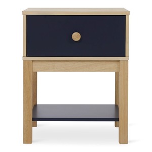 Kevin Simple minimaliste bleu naturel acajou Suar bois convertible extensible table de chevet Buffet armoire chambre meubles de maison - Product Image 1