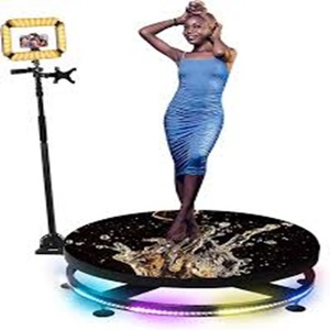 Nueva máquina portátil 360 para fotomatón, cámara giratoria de movimiento lento, caja de vuelo con plataforma para Selfie de 39,4 ", OEM DIY, 3 años - Product Image 1