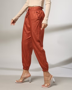 Pantalones Deportivos Casuales de Felpa Francesa de Alta Calidad con Logotipo Personalizado OEM, Bordado, Bolsillo Rojo, Cordón Ajustable, al por Mayor para Mujer - Product Image 2