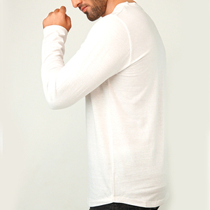 <b>High</b> Quality Fashion shirts Wholesale 100% Cotton T-shirt for men O-<b>Neck</b> Full Sleeve Custom Logo Anti-Pilling Ringer Fit <b>Tshirts</b> - Product Image 2