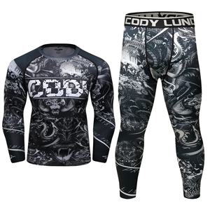 ชุดกีฬา MMA 2ชิ้นสำหรับผู้ชายรวมทั้ง rashguard และกางเกงขาสั้นสำหรับมวยไทย BJJ คิกบ็อกซิ่งยิม2025เทรนนิ่ง - Product Image 4