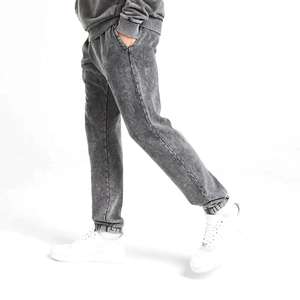 Chándal para correr de algodón 100% Unisex lavado con ácido altamente exigible, pantalones de chándal sólidos con estampado personalizado, conjunto de Sudadera con capucha transpirable para hombres - Product Image 6