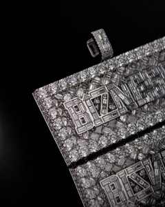 Custom LuxuryEmerald Cut <b>Moissanite</b> Rectangle Name Pendant Gold Plated Silver 925 Iced Out Buss Down Pendant Hip Hop <b>Jewelry</b> - Product Image 2