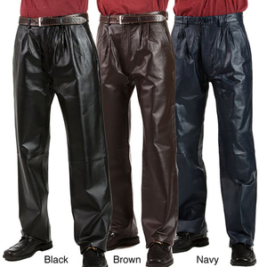 Pantalones de cuero de vaca para hombre, pantalón de motocicleta, diseño OEM, a precio de fábrica - Product Image 4