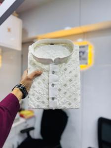 La mayoría de las tendencias, Ropa Étnica atractiva de moda, seda suave con hilo bordado, trabajo, hombres, pijama Kurta - Product Image 2