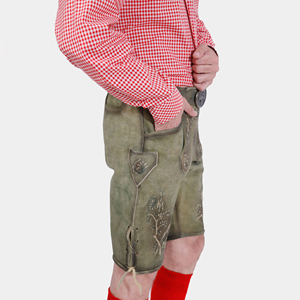 Femmes High Street Style bavarois Oktoberfest Lederhosen Shorts taille moyenne bonne qualité toile solide motif dernière conception - Product Image 4