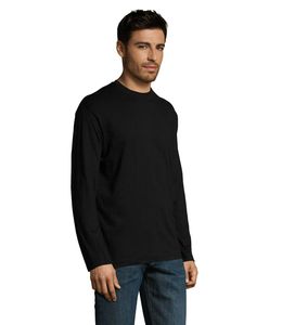 OEM Custom men long sleeve <b>Tshirts</b> <b>plain</b> blank <b>black</b> colour wholesale crewneck unisex <b>tshirts</b> tee shirts - Product Image 4