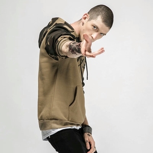 Pull à manches camouflage sur mesure Sweats à capuche pour hommes Service OEM Sweat à capuche à manches longues en coton polaire respirant sans fermeture éclair - Product Image 3