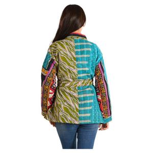 Wholesale Boho Casual Style Women's Jacket Vintage Cotton Reversible <b>Coat</b> with Recycled Woven Fabric Women's Outerwear - Product Image 6