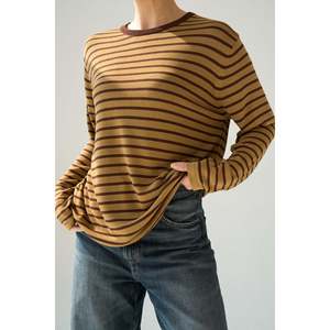Pull rayé café-kaki - Product Image 2